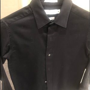 Calvin Klein boys black dress shirt